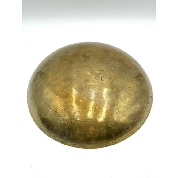 Chinese Vintage Brass Dragon Etched Large Decorative Bowl - Picture 5 of 8